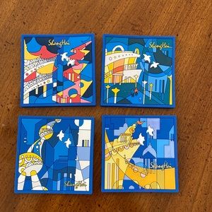 Colorful ShangHai coasters